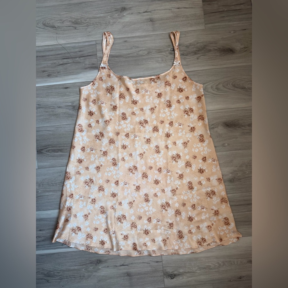 Vintage Nicolette Peach Floral Nightgown